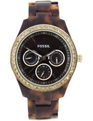 Fossil Womens ES2795 Plastic Analog with Brown Dial Watch
