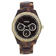 Fossil Women's ES2795 Plastic Analog with Brown Dial Watch