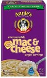 Annies Homegrown White Cheddar Microwavable Mac & Cheese, 5-Count 10.7-Ounce Boxes (Pack of 6)