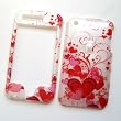 Apple iPhone 3G & 3GS Snap-On Protector Hard Case Transparent Shiny Red Hearts