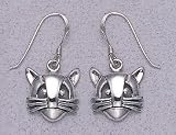 Abstract Cat Head Earrings