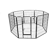 BestPet Heavy Duty Pet Playpen Dog Exercise Pen Cat Fence B, 40-Inch, Black