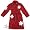 Red Micro Cozy Snowflake Bath Robe for Girls