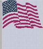 American Flag Cross Stitch Pattern