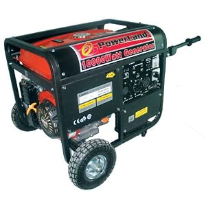 Powerland PD10000E 10,000 Watt 16 HP OHV Gas Powered Portable Generator With Electric Start and... by