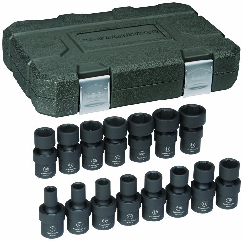 GearWrench 84918 3/8-Inch Drive Universal Impact Socket Set Metric, 15-Piece