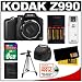 Kodak EasyShare Max Z990 Digital Camera (Black) with 30x Zoom Lens + 8GB Card + Batteries & Charger