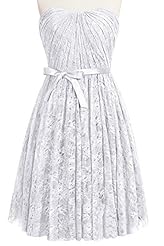 High-Low-Hem Short Chiffon Lace Sweetheart Evening Dress/Prom Dress/Party Dress/Wedding Dress 