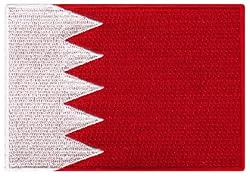 Bahrain Flag Embroidered Patch Bahraini Iron-On Arab National Emblem
