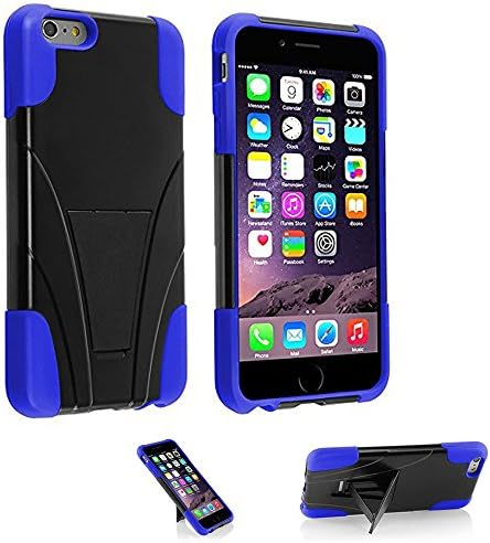 iPhone 6 Plus Case, VAKOO® [Kickstand Series]iPhone 6 Plus Case Dual Layer Defender Protection Rugged Hybrid Armor Stand Cover High Impact Shield Case with Kickstand Shockproof Drop protection for iPhone 6 Plus 5.5 inch BLUE