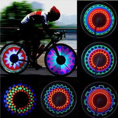 Walktorock Bike Colorful LED Wheel Light Rainbow wheel reflectors Lamp 16 LED 32 Pattern Bicycle Signal Tire Spoke Flah Light