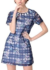 Plus Size  Floral Print Homecoming Dress/Party Dress/Wedding Dress  With a Bow(s)