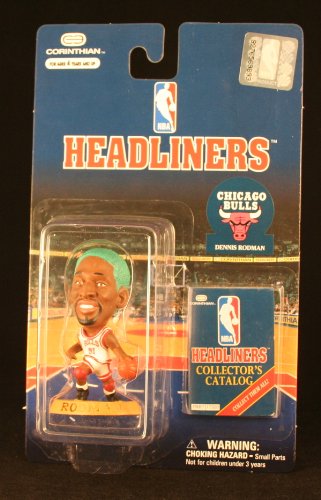 DENNIS RODMAN / CHICAGO BULLS (GREEN HAIR VARIANT) * 3 INCH * NBA Headliners Basketball Collector Figure