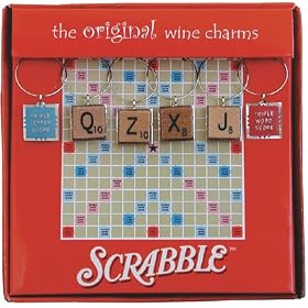 Scrabble -Hi Score- Wine Glass Charms from That Wine is Mine