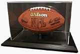 Zenith Football Display Case with Black Wood Base