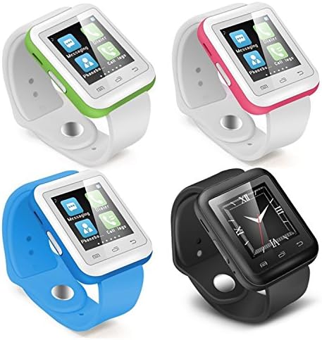 Android Smartwatch, FLYMAY Bluetooth 3.0 Smart Watch [1.5" Touch Screen] for Adult Men and Women for Hands-free Calling, Remote Photo Taking, Sleep Quality Monitor, Passometer etc - Pink