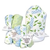 Trend Lab 21051 CATERPILLAR BOUQUET SET - ALL 3 BOUQUETS - HOODED TOWEL (# 101761) and 5 PACK OF WASH CLOTHS (# 101272) and 4 PACK OF BURP CLOTHS (# 101281)