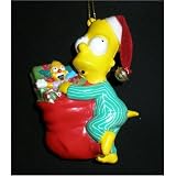 The Simpsons Bart in Santa Hat & Presents Christmas Ornament