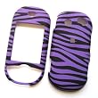 Pantech Matrix Pro C820 AT&T Rubberized Snap On Protector Animal Image Hard Case Rubber Feel Cover Purple Zebra