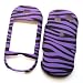 Pantech Matrix Pro C820 AT&T Rubberized Snap On Protector Hard Case Image Cover "Black & Purple Zebra" Design