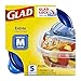 Glad Food Storage Containers, Entree, 25 Ounce, 5 Count (Pack of 6)