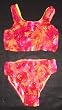Girls 7-16 2-piece Swimwear Crop Top Bikini Tiki Print