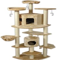 Go Pet Club Cat Tree, 80-Inch, Beige

