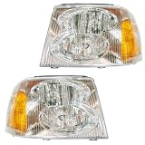 02-09 GMC Envoy, XL, XUV Headlights Headlamps Head Lights Lamps Pair Set by Aftermarket