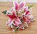 Meiliy 13'' Silk Artificial Calla Lily Flower Bouquet for Home Wedding Office Party Decoration,Pink