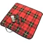 12 Volt Heated Lap Pad with Safety Timer - Red Plaid