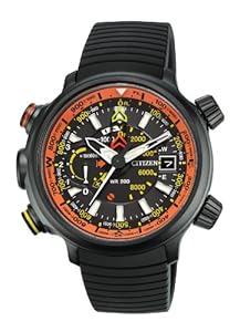 Citizen Men's BN5035-02F Altichron Eco-Drive Titanium Black Rubber Strap Watch