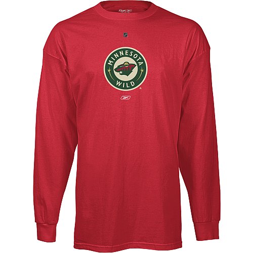 Reebok Minnesota Wild Primary Logo Long Sleeve T-Shirt Large