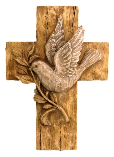 New Creative 26382 Seeds of Faith Cross Wall D?cor, Dove, 7.5-Inches x 9.75-Inches