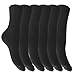 Ladies/Womens Bamboo Super Soft Work/Casual Non Elastic Top Socks (Pack Of 6)