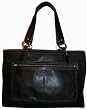 Coach Purse Handbag Black Penelope Leather Multi Tote 14684
