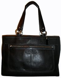 Coach Purse Handbag Black Penelope Leather Multi Tote 14684