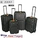 CS6210 BLACK Rolling Travel Luggage Set 4 pc duffel bag