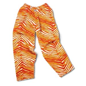 Zubaz Pants: Red/Gold Zubaz Zebra Pants