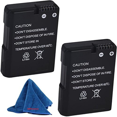 2-PACK Nikon 27126 EN-EL 14A Rechargeable Li-Ion Battery (Grey) (BULK PACKAGING) + Microfiber Cloth for Nikon Coolpix