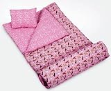 Wildkin Horses in Pink 66" Sleeping Bag (Horses in Pink)