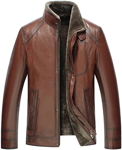 Men's Brown Shearling Lambskin Jacket CW858106