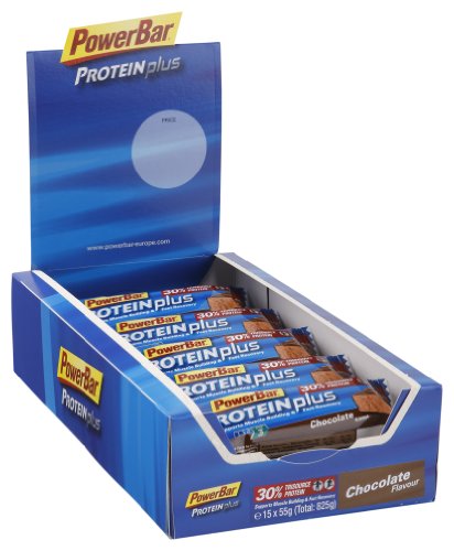 PowerBar Sportern�hrung Protein Plus, Riegel 55g Schokolade - 15 St�ck