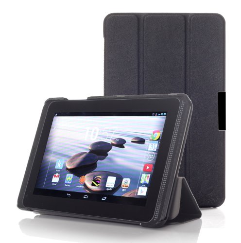 Exact Slender Series Ultra Slim Lightweight Smart-shell Stand Case for Acer Iconia B1-720 Black