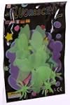 Conjunto de 4 mariposas fluorescentes 3D