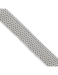 Leslies Sterling Silver Polished Mesh Link Bracelet
