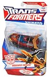 Transformers Animated Series Deluxe Class 6 Inch Tall Robot Action Figure - RODIMUS MINOR with Compound Bow and 2 Missiles Arrow (Vehicle Mode: Race Car)