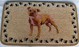 Staffie Design Rubber Backed Coir Door Mat