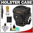 Case Logic Digital SLR Holster Camera Bag/Case (Black) (SLRC-200) + Accessory Kit for Canon EOS Rebel XS, XSi, XTi, T1i, T2i, 5D, 50D Mark II, 40D & 7D