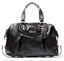 Hot Sale Coach Ashley Black Leather Satchel 19247