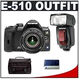 cheap Olympus Evolt E510 10MP Digital SLR Camera with CCD Shift Image Stabilization and 14-42mm f/3.5-5.6 Zuiko Lens + Olympus FL-50 Electronic Flash + Cameta Incognito 1000 Deluxe Gadget Bag